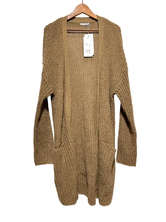 FRANSA Wool Alpaca Chunky Cardigan Cozy Minimalist Cottagecore - Picture 2 of 10